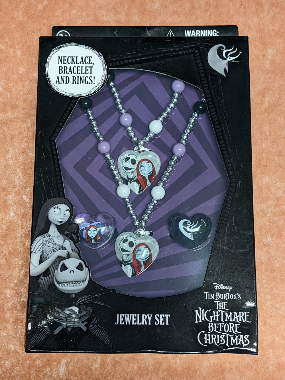 Disney The Nightmare Before Christmas Jewelry Set - New Sealed